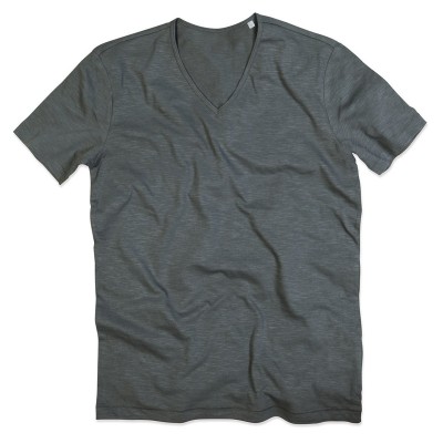 T-Shirt Shawn Slub V-Neck colore slate grey taglia S