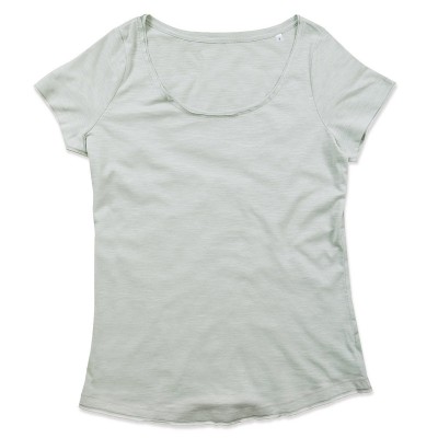 T-Shirt Sharon Oversized Slub Crew Neck colore powder grey taglia S