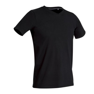 T-Shirt Clive V-Neck colore black opal taglia S