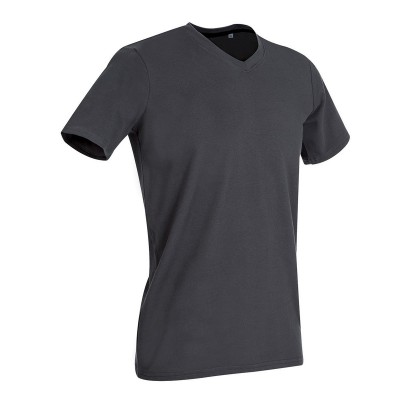 T-Shirt Clive V-Neck colore slate grey taglia S