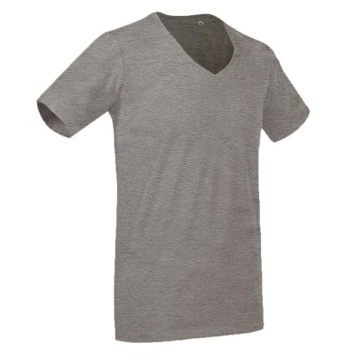 T-Shirt Dean Deep V-Neck colore grey heather taglia S