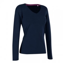 T-Shirt Claire V-Neck Long Sleeve colore marina blue taglia S
