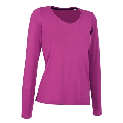 T-Shirt Claire V-Neck Long Sleeve colore cupcake pink taglia S
