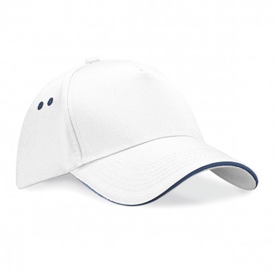 Cappelli Ultimate 5 Panel Cap - Sandwich Peak colore white/french navy taglia UNICA