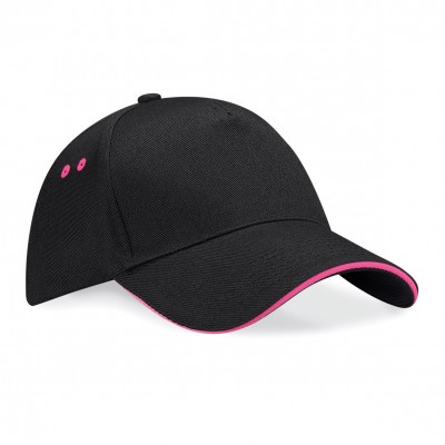 Cappelli Ultimate 5 Panel Cap - Sandwich Peak colore black/fuchsia taglia UNICA