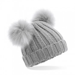 Cappelli Infant Faux Fur Double Pom Pom Beanie