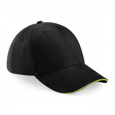 Cappelli Athleisure 6 Panel Cap colore black/lime green taglia UNICA