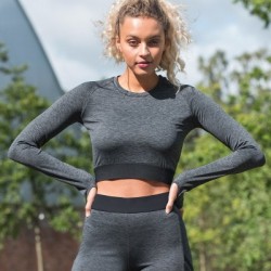 T-Shirt Girlie Long Sleeve Crop T