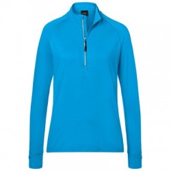 T-Shirt Ladies' Sports Shirt Halfzip