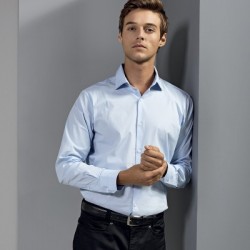 Camicie Men's Stretch Fit Cotton Poplin Long Sleeve Shirt