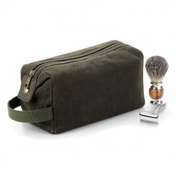 Borse Heritage Waxed Canvas Wash Bag