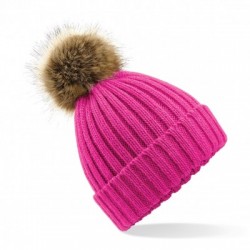 Cappelli Fur Pom Pom Chunky Beanie 2