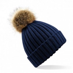 Cappelli Fur Pom Pom Chunky Beanie 2