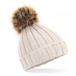 Cappelli Infant Fur Pom Pom Chunky Beanie 2