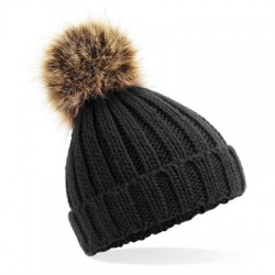Cappelli Infant Fur Pom Pom Chunky Beanie 2