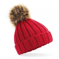 Cappelli Infant Fur Pom Pom Chunky Beanie 2