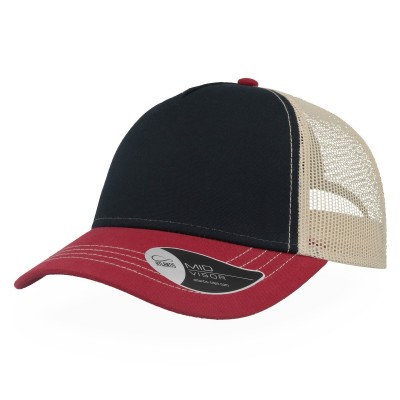 Cappelli Rapper Canvas colore navy-burgundy-beige taglia UNICA