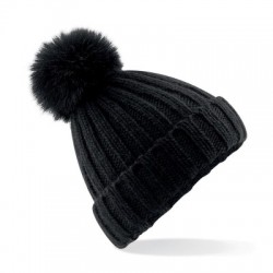 Cappelli Verbier Fur Pom Pom Chunky Beanie 2