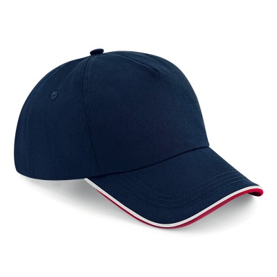 Cappelli Aut. 5 Panel Cap - Piped Peak colore french navy/classic red/white taglia UNICA