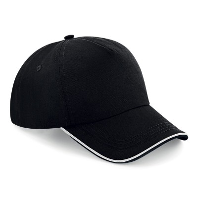 Cappelli Aut. 5 Panel Cap - Piped Peak colore black/white taglia UNICA