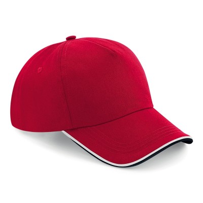 Cappelli Aut. 5 Panel Cap - Piped Peak colore classic red/black/white taglia UNICA