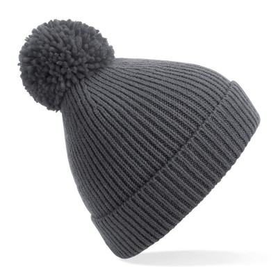 Cappelli Engineered Knit Ribbed Pom Pom Beanie colore graphite grey taglia UNICA
