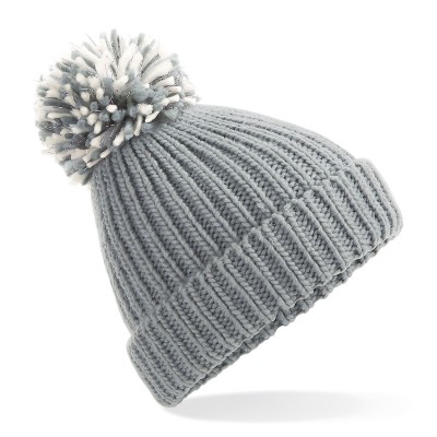Cappelli Shimmer Pom Pom Beanie colore Light Grey/Off White taglia UNICA