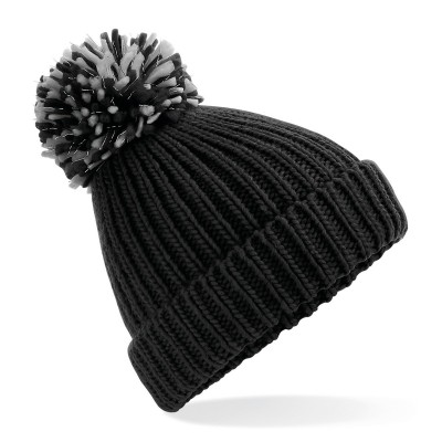 Cappelli Shimmer Pom Pom Beanie colore black/light grey taglia UNICA