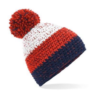 Cappelli Freestyle Beanie colore White/Fire Red/Oxford Navy taglia UNICA