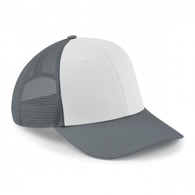 Cappelli 6 Panel Snapback Trucker colore graphite grey/white taglia UNICA
