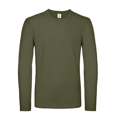 T-Shirt B&C #E150 LSL colore urban khaki taglia L