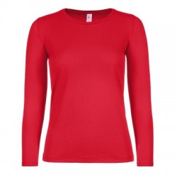 T-Shirt B&C #E150 LSL /women colore red taglia XS