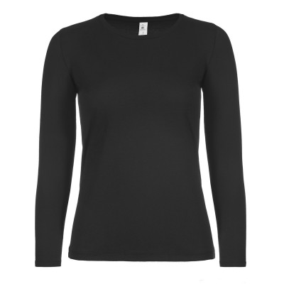 T-Shirt B&C #E150 LSL /women colore black taglia L