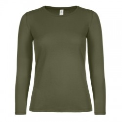 T-Shirt B&C #E150 LSL /women colore urban khaki taglia S