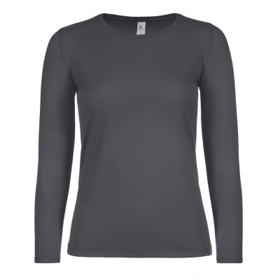 T-Shirt B&C #E150 LSL /women colore dark grey taglia XS