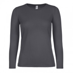 T-Shirt B&C #E190 LSL /women colore dark grey taglia XL