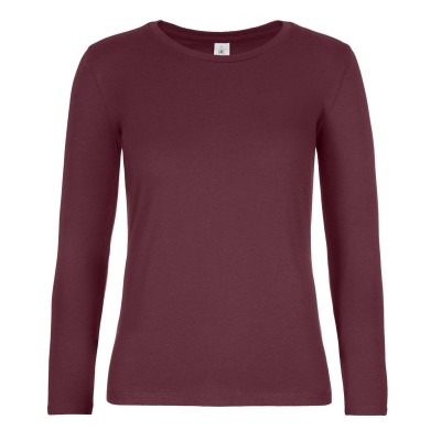 T-Shirt B&C #E190 LSL /women colore burgundy taglia XXL