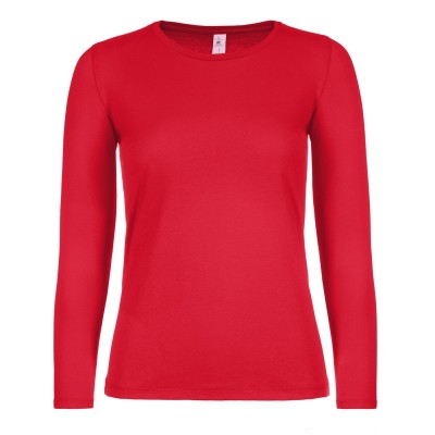 T-Shirt B&C #E190 LSL /women colore red taglia L