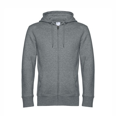 Felpe KING Zipped Hood colore heather mid grey taglia XS