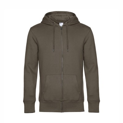 Felpe KING Zipped Hood colore khaki taglia XS