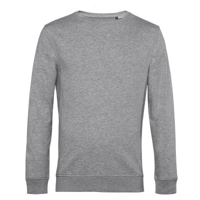 Felpe Organic Crew Neck colore heather grey taglia XS