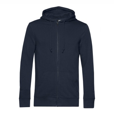Felpe Organic Zipped Hood colore navy blue taglia XS