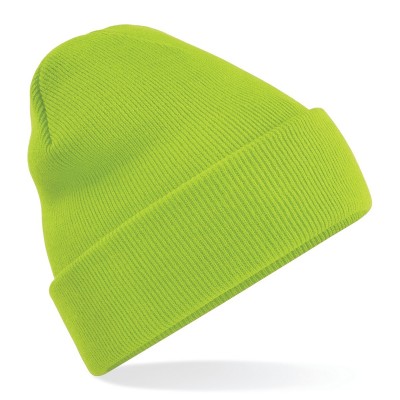 Cappelli Original Cuffed Beanie colore lime green taglia UNICA