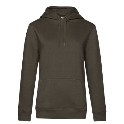 Felpe QUEEN Hooded colore khaki taglia XS