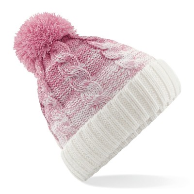 Cappelli Ombré Beanie colore dusky pink/off white taglia UNICA