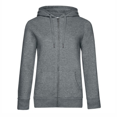 Felpe QUEEN Zipped Hood colore heather mid grey taglia XS