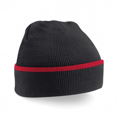 Cappelli Teamwear Beanie colore black/classic red taglia UNICA