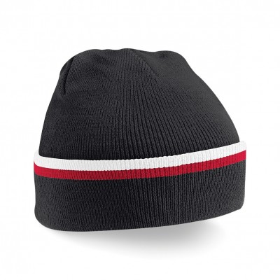 Cappelli Teamwear Beanie colore black/classic red/white taglia UNICA