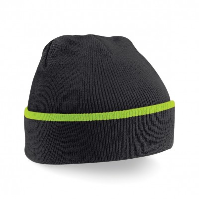 Cappelli Teamwear Beanie colore black/lime green taglia UNICA