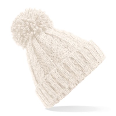 Cappelli Cable Knit Melange Beanie colore oatmeal taglia UNICA